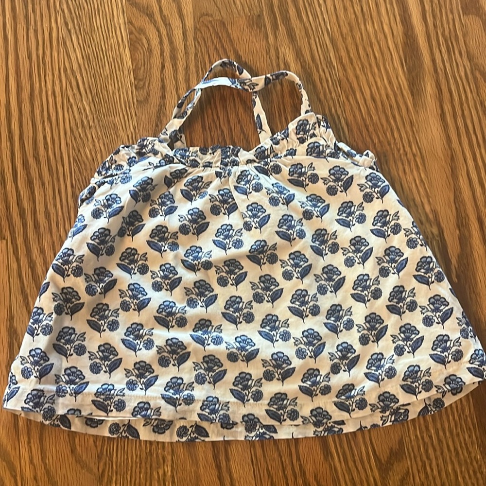 Janie and Jack toddler girls floral cross back top. 2T